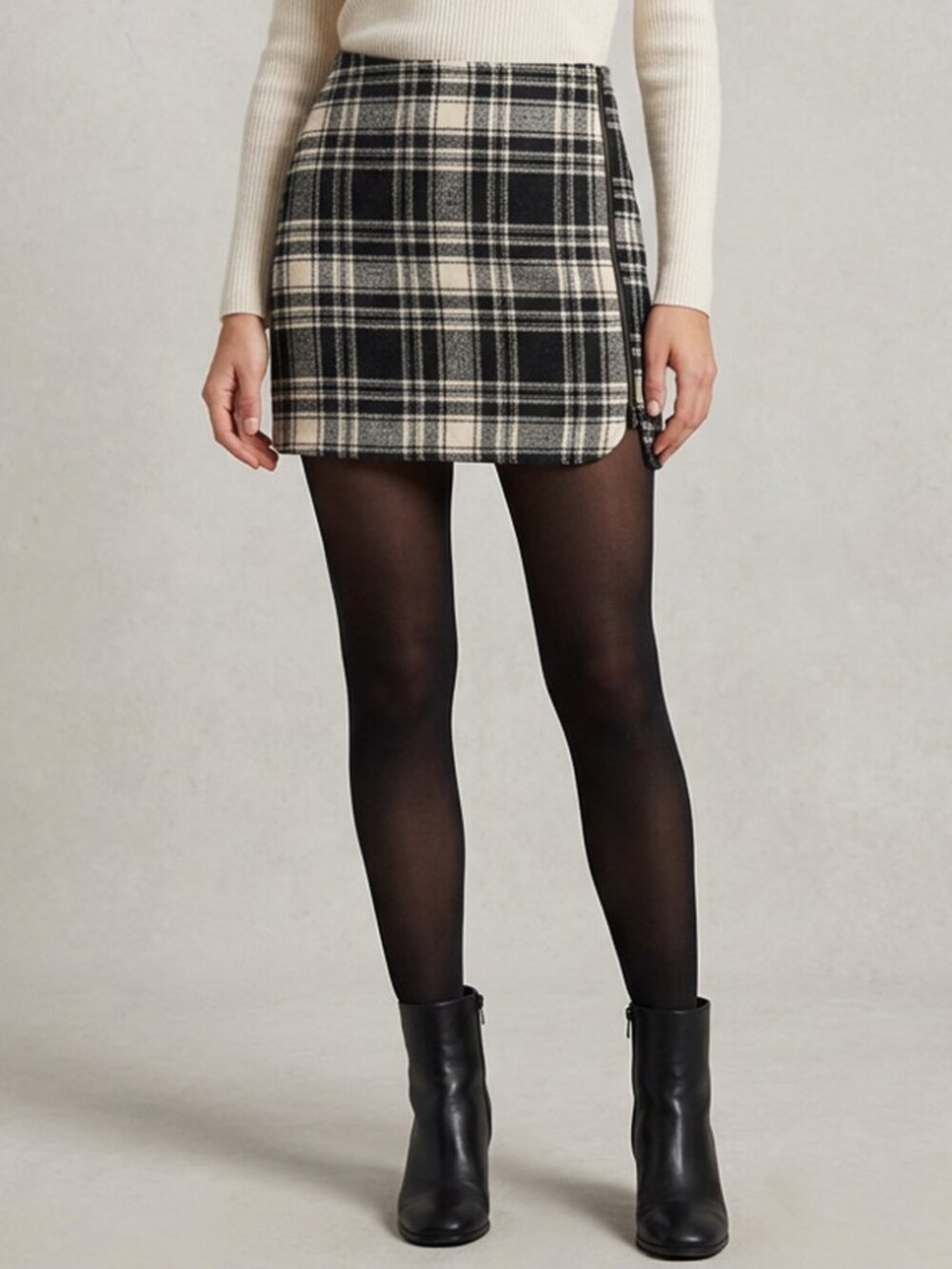 Hollister Side Zip Mini Skirt
